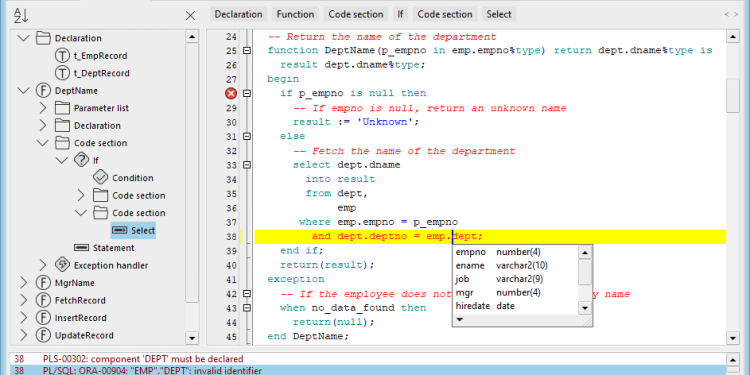 Tìm hiểu các đặc trưng từ nhà phát triển PL/SQL Developer
