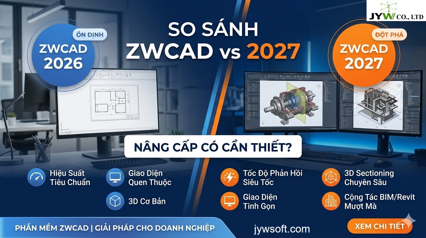 So sánh ZWCAD 2026 và 2027: Khi tốc độ và trải nghiệm là ưu tiên số 1