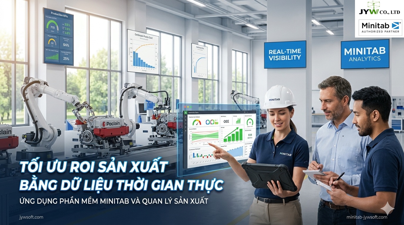 Tối Ưu ROI Sản Xuất Bằng Dữ Liệu Thời Gian Thực Với Phần Mềm Minitab