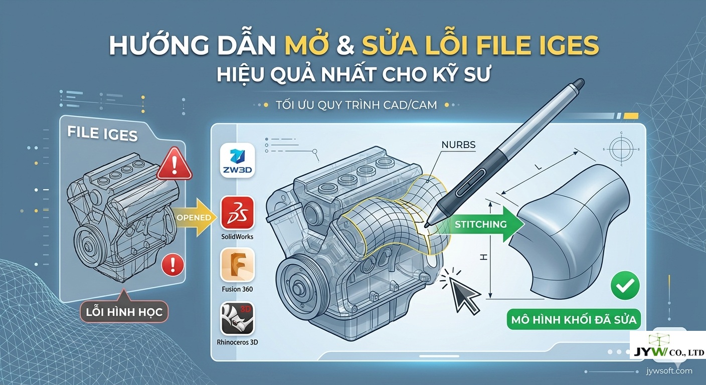 Hướng Dẫn Cách Mở Và Sửa Lỗi File IGES Hiệu Quả Nhất Cho Kỹ Sư