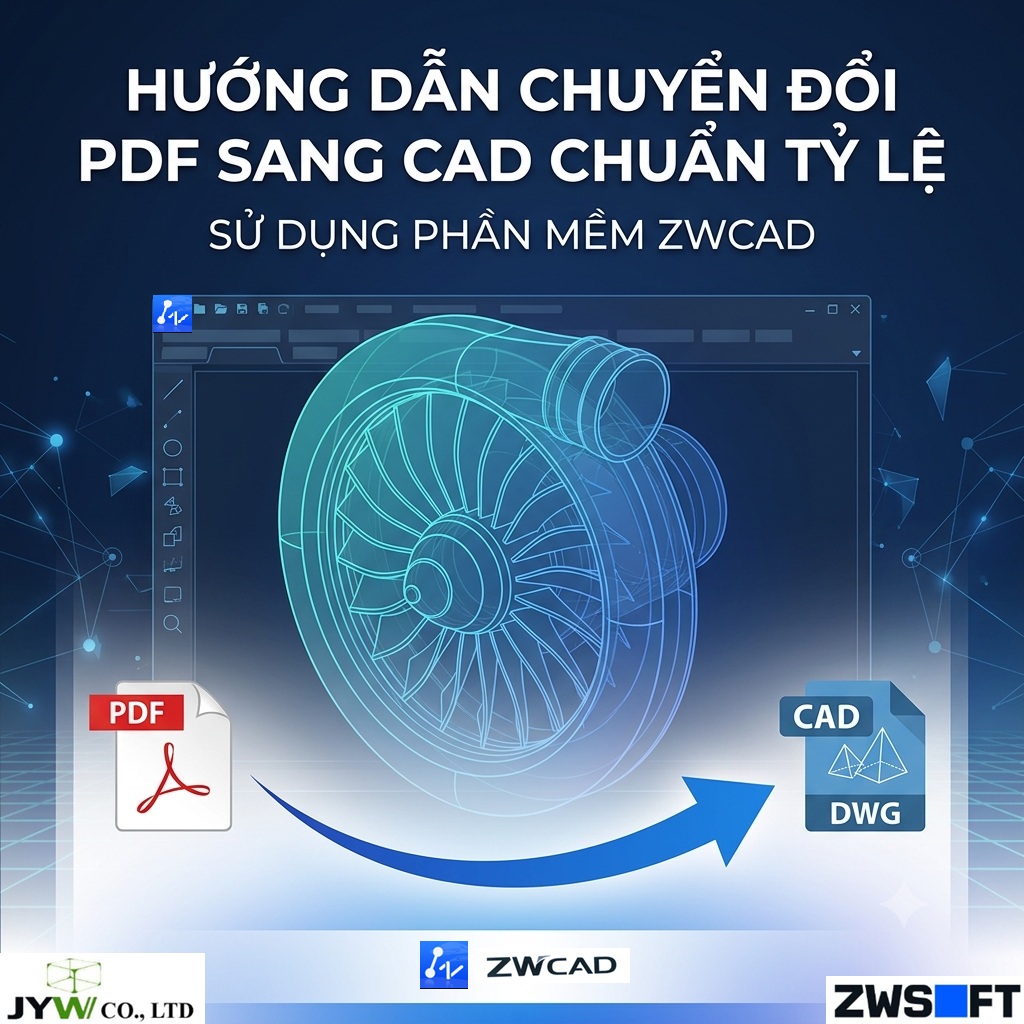 Cách Chuyển Đổi PDF Sang CAD Chuẩn Tỷ Lệ Bằng Phần Mềm ZWCAD