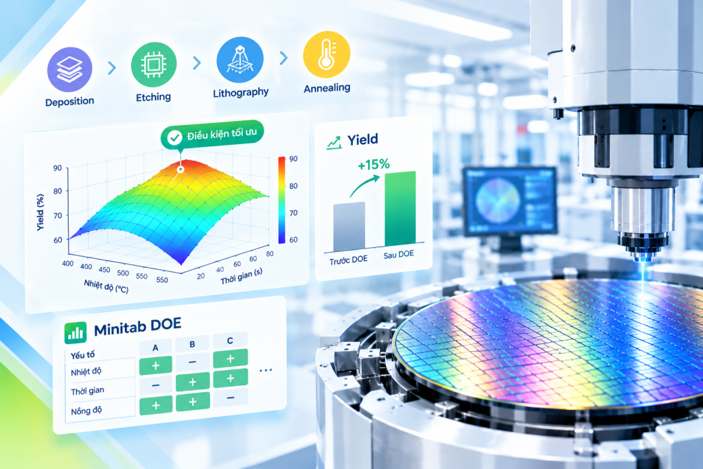 Minitab DOE giúp doanh nghiệp tối ưu hóa quy trình, giảm chi phí, nâng cao hiệu suất